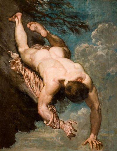 Manlius kastet fra klippen, 1818. av William Etty