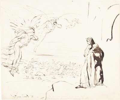 Scene fra Inferno (canto IX) av William Etty
