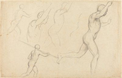 Studier av menn som løper av William Etty