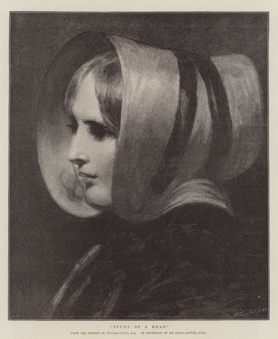 Studie av et hode av William Etty