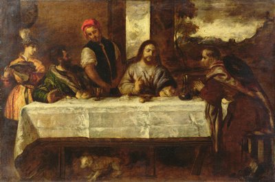Emmausmiddagen, etter Tizian (olje på lerret) av William Etty