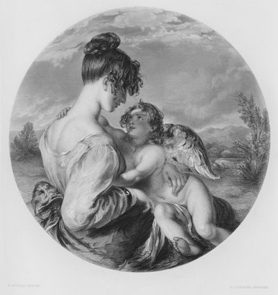 The Dangerous Playmate, fra bildet i Vernon Gallery (gravering) av William Etty