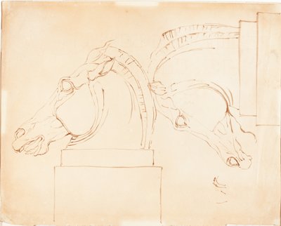 The Horse of Selene fra Elgin Marbles [recto] av William Etty