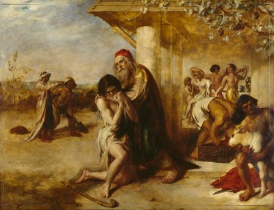 Den angrende fortapte mannens retur til sin far, før 1841 av William Etty