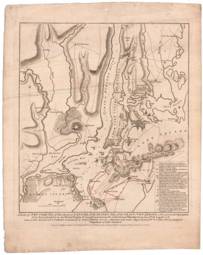 En plan for New York Island av William Faden