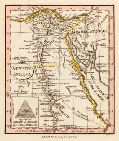 Det gamle Egypt. Kart. av William Faden