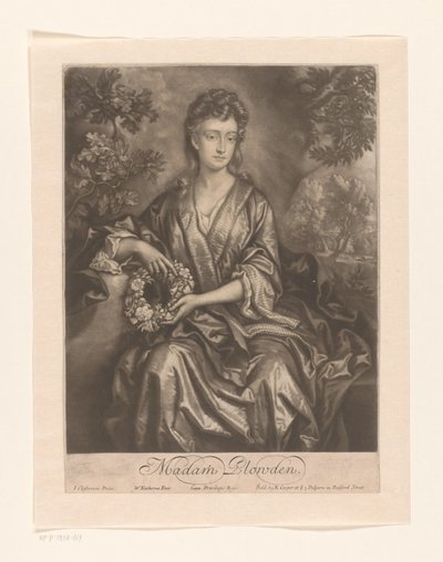 Portrett av Sarah Chicheley Madam Plowden (tittel på objekt) av William Faithorne (I)