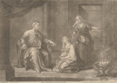 Mary Commended, Martha Reprehended av William Faithorne