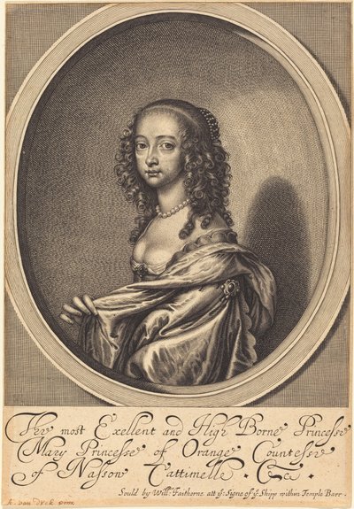 Mary, prinsesse av Orange av William Faithorne after Sir Anthony van Dyck