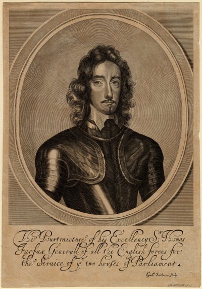 Thomas Fairfax, 3. Lord Fairfax av Cameron, 1645 av William Faithorne the Elder