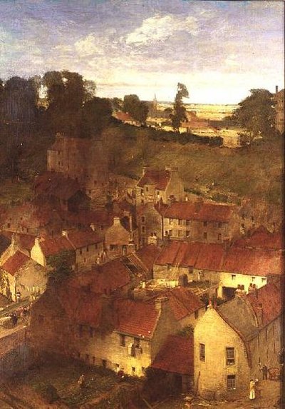 Landsbyen Water of Leith fra et vindu i Rothesay Terrace av William Fettes Douglas