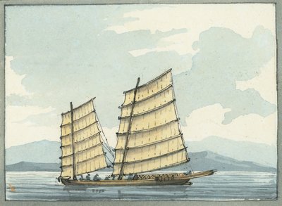 Kinesisk pilotbåt fra Macao av William Ffarington
