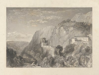 Libanonfjellet og klosteret St. Antonio av William Finden