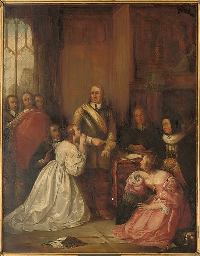Cromwells familie, forbønn for livet til Charles I av William Fisk
