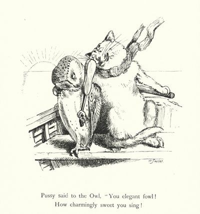 The Owl And the Pussy Cat (gravering) av William Foster