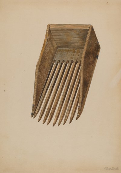 Tranebær-høsteskje, ca. 1942. av William Frank