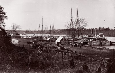 Broadway Landing, Appomattox River, 1864. av William Frank Browne