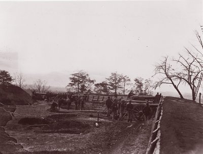 Nær Dutch Gap, Virginia. Fort Brady, ca. 1865. av William Frank Browne