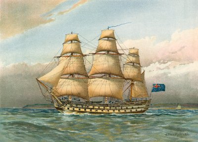 Slagskip rundt 1760 av William Frederick Mitchell