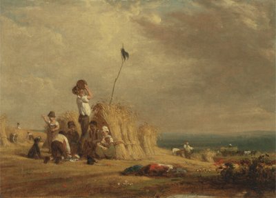 Middagshvile, høsting (olje om bord) av William Frederick Witherington