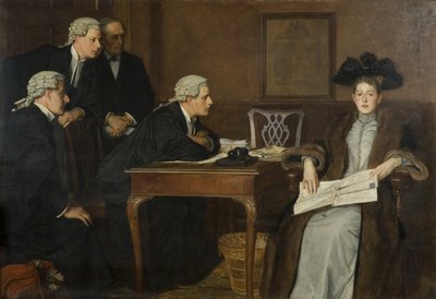 Tiltalte og advokat av William Frederick Yeames