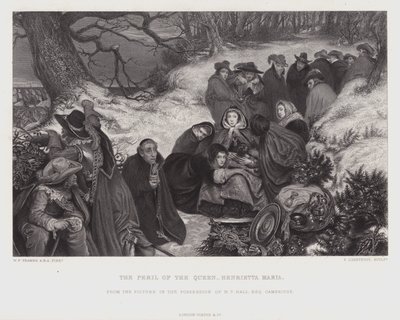 Dronningens fare Henrietta Maria (gravering) av William Frederick Yeames