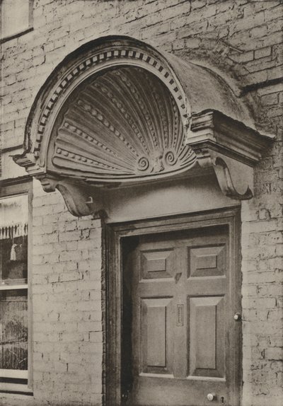 Doorway, Ledbury, Herefordshire (s/hvitt bilde) av William Galsworthy Davie