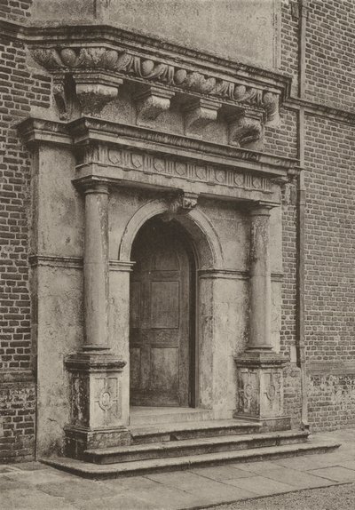 Doorway, The South Wing, Cobham Hall (s/hvitt bilde) av William Galsworthy Davie