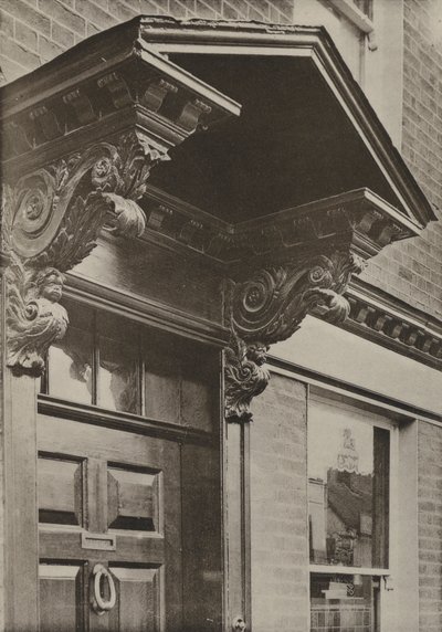 Doorway, Uxbridge, Middlesex (s/hvitt bilde) av William Galsworthy Davie