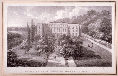 Utsikt over Kensington House Lunatic Asylum, ca. 1830 av William Gauci