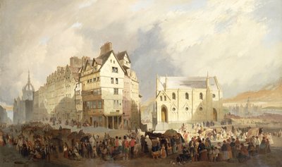 Utsikt over Lawn Market, Edinburgh av William Gavin Herdman