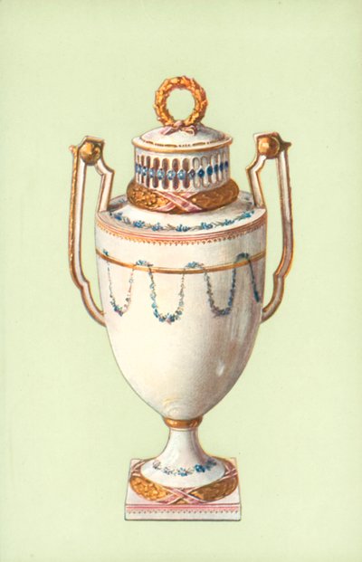 Vase, Meissen, Marcolini-perioden (litho-farge) av William Gibb