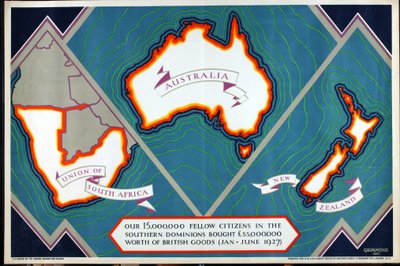 Union of South Africa, Australia, New Zealand, fra serien 'Where Our Exports Go' av William Grimmond