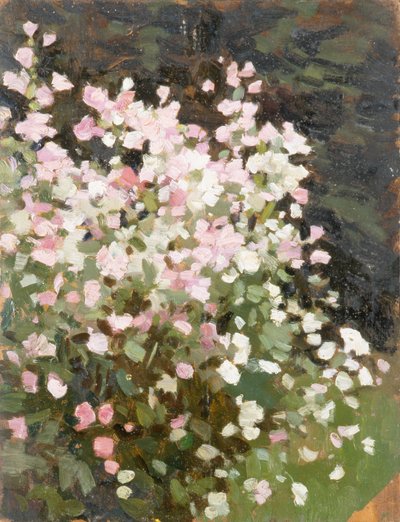 Rosa blomster, ca. 1930 (olje på lerret) av William Gunning King
