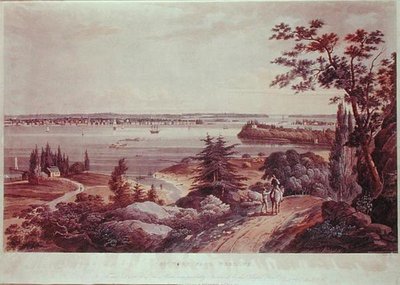 New York fra Weehawk av William Guy Wall