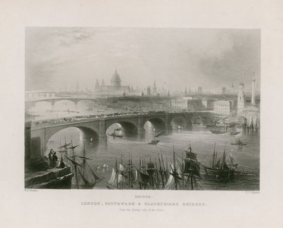 Generell utsikt over London av William H. Bartlett