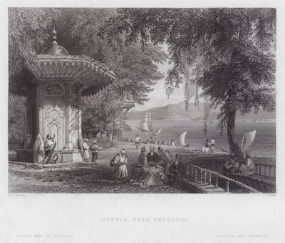 Istenia, nær Therapia (gravering) av William H. Bartlett