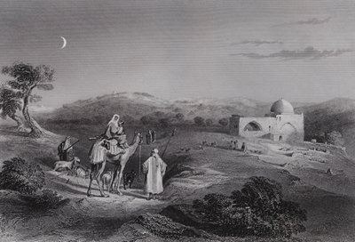 Rachels grav, nær Betlehem (gravering) av William H. Bartlett