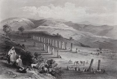 Sebaste, Den antikke byen Samaria (gravering) av William H. Bartlett