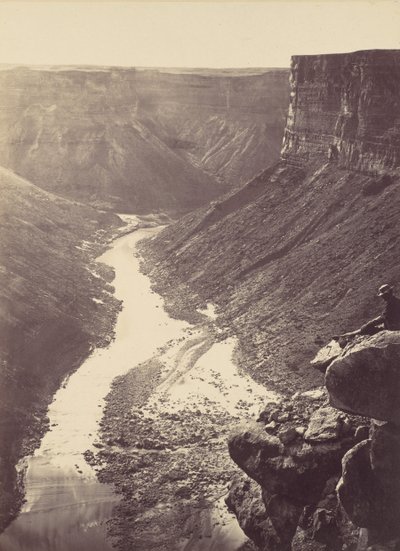 Grand Canyon, Colorado River, nær Paria Creek, Looking West, 1872. av William H. Bell