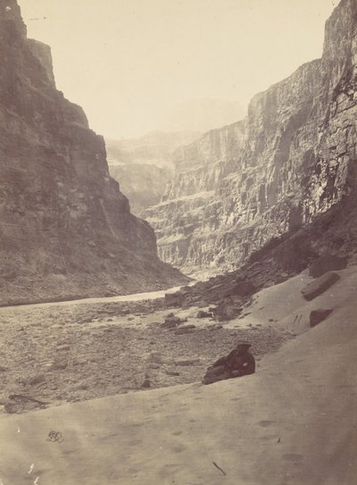 Grand Cañon of the Colorado River, Mouth of Kanab Wash, med utsikt mot vest, 1872. av William H. Bell