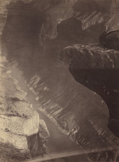 Ser sørover inn i Grand Cañon, Colorado River, Sheavwitz Crossing, 1872. av William H. Bell