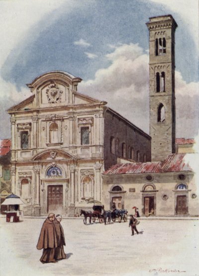 Allehelgensdag, Firenze (farge litho) av William H. Parkinson