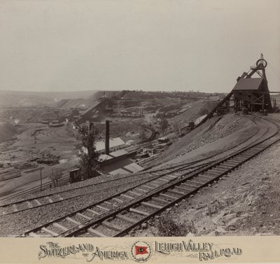 Knickerbocker Colliery nær Shenandoah, Lehigh Valley Railroad av William H. Rau