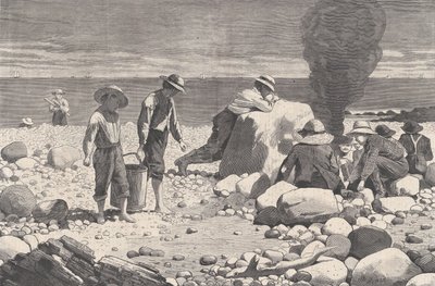Sea-side Sketches - A Clam-Bake Harper's Weekly, Vol. XVII, 23. august 1873. av William H. Redding