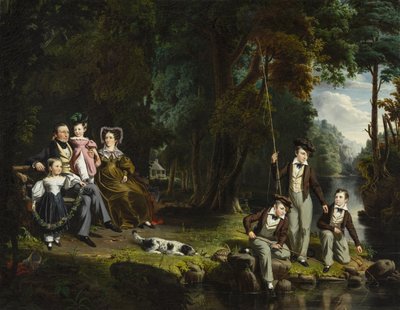 Alexander Masterton og hans kone og barn, 1834 av William Hamilton