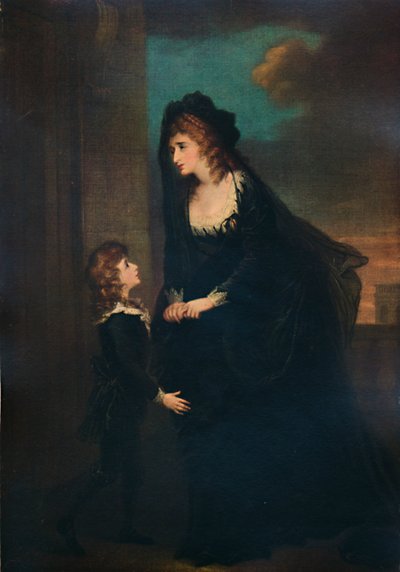 Fru Siddons og hennes sønn i Isabellas tragedie, 1784, 1935 av William Hamilton