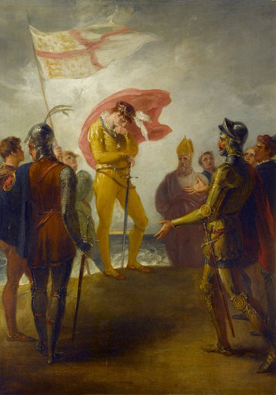 Landingen til Richard II ved Milford Haven, ca. 1793-1800 av William Hamilton