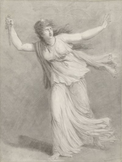 Skuespiller Sarah Siddons i rollen som Euphrasia av William Hamilton