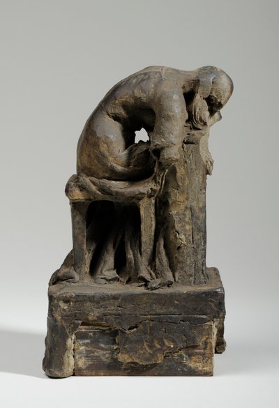 Maquette for the Figure of Grief (plasticine) (se også 440343) av William Hamo Thornycroft